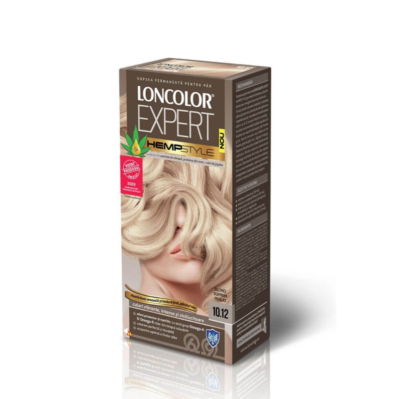  Vopsea de Par Loncolor Expert Hempstyle 10.12, Blond Suprem Perlat, 100 ml 
