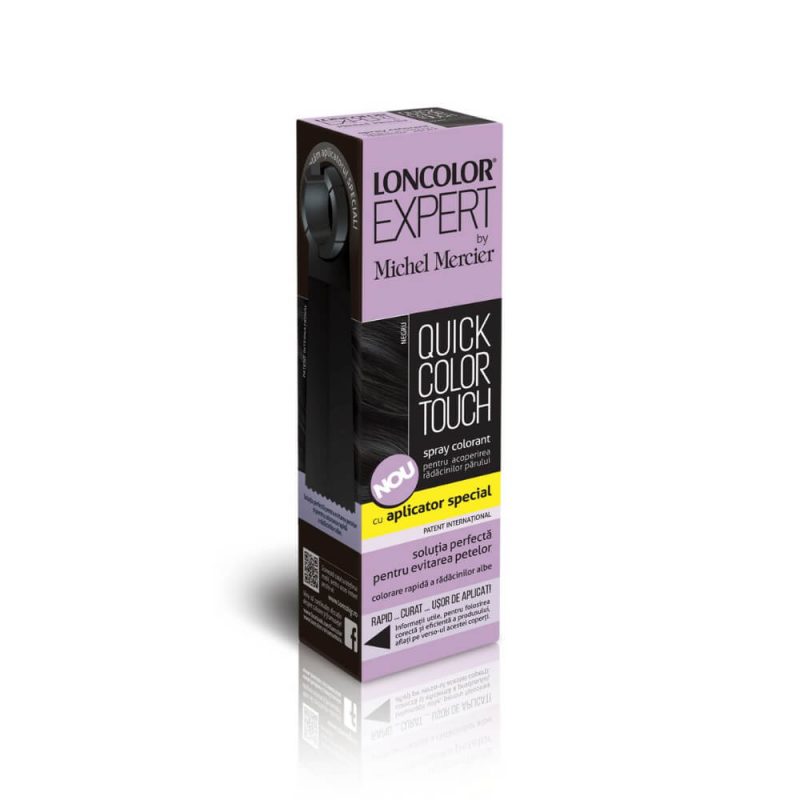 Vopsea Par Spray Radacini, LONCOLOR Expert Quick Color Touch, Negru, 120 ml 