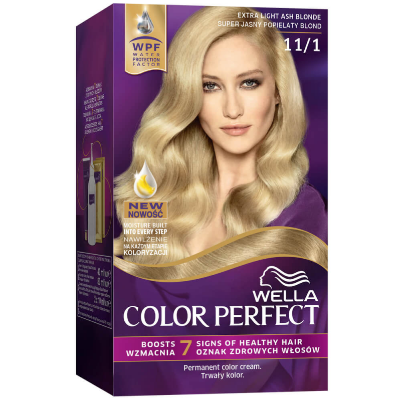  Vopsea de Par Permanenta Wella Color Perfect 11/1, Blond Cenusiu Luminos, 140 ml, Cu Amoniac 