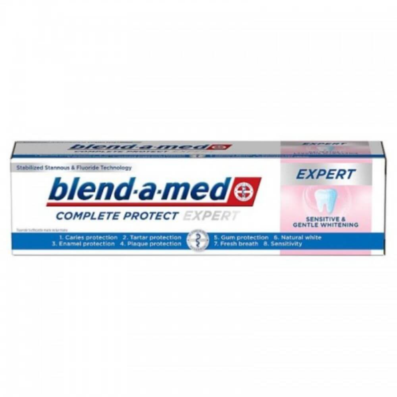  Pasta Dinti Blend-a-Med Sensitive and Whitening, 100 ml, Aroma de Menta 