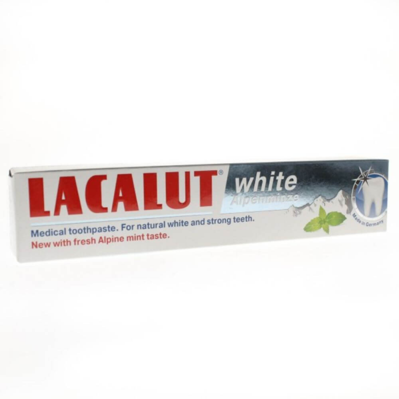  Pasta Dinti Lacalut White Alpenminze Fluor, Aroma Menta, 75 ml 