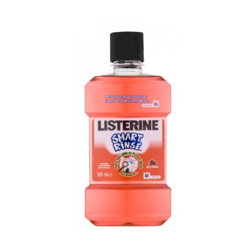  Apa de Gura Copii Listerine Smart Rinse, Fara Alcool, 500 ml 