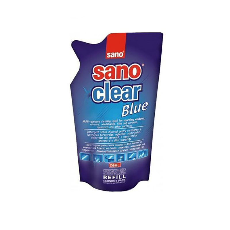 Detergent geam Sano Clear Blue Rezerva 750 ml