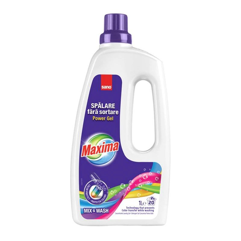 Detergent gel pentru rufe Sano Maxima Mix&Wash 1L