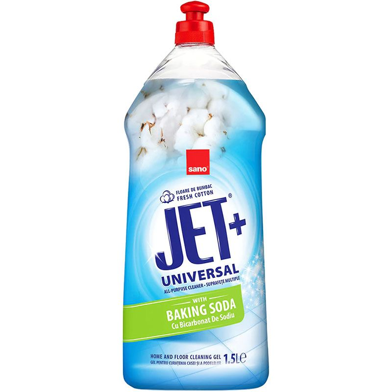 Detergent Sano Jet Gel pentru curatenia casei si a podelelor 1.5L floare de bumbac
