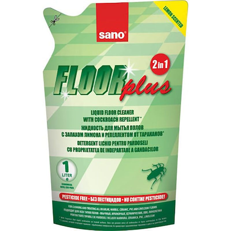Rezerva detergent pardoseala Sano Floor Plus, impotriva insectelor, 750ml