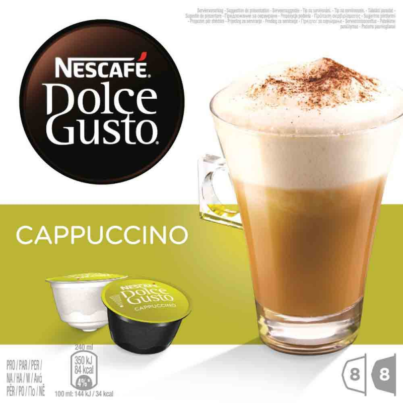  Capsule Nescafe Dolce Gusto Cappuccino, 16 Capsule, 186,4 g 