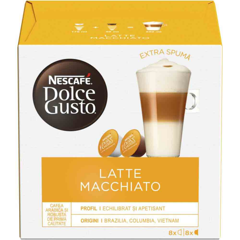  Capsule Nescafe Dolce Gusto Latte Macchiato, 16 Capsule, 183,2 g 