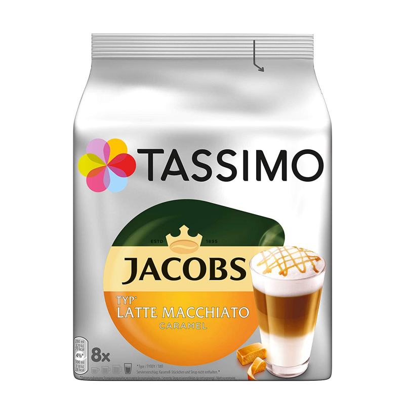  Capsule Cu Cafea Jacobs Tassimo Latte Macchiato Caramel - 8 Capsule - 268gr/pachet 