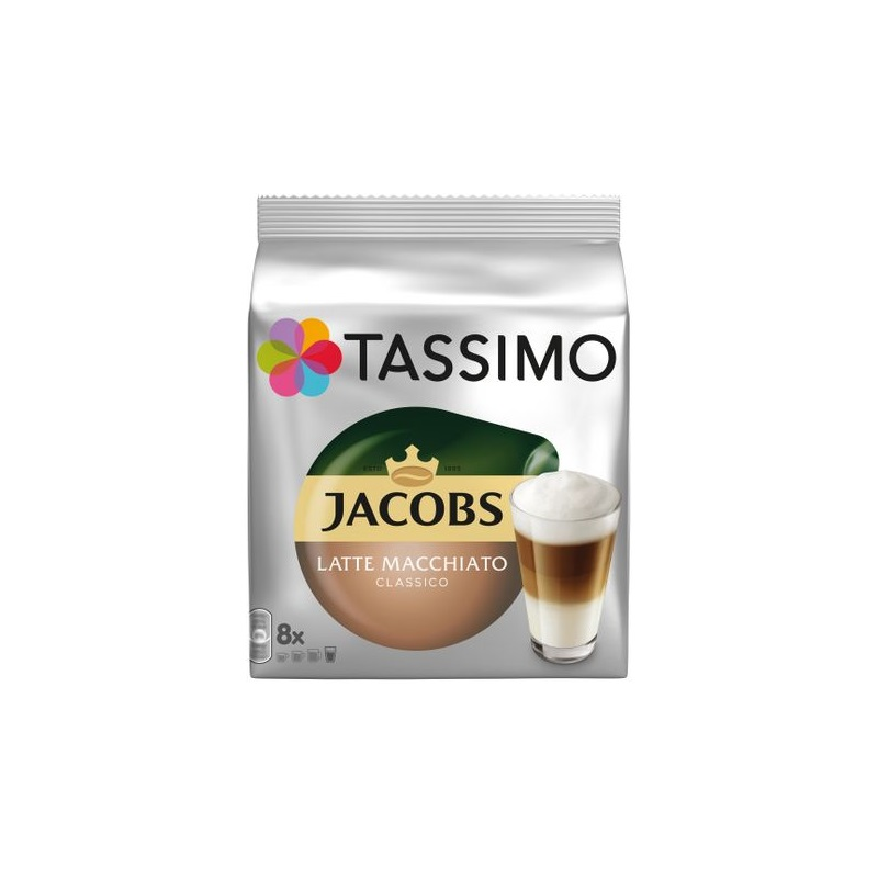  Capsule Cu Cafea Jacobs Tassimo Latte Macchiato Classico - 8 Capsule - 264gr/pachet 