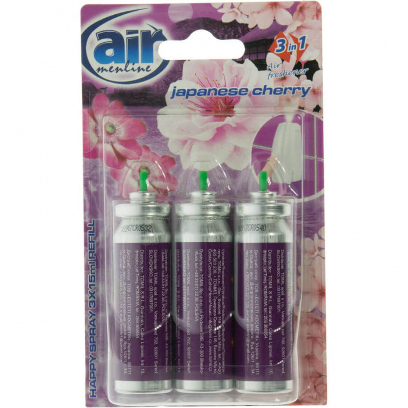 Rezerve Odorizant Spray AIR Japanese Cherry, 15 ml, 3 Buc/Set