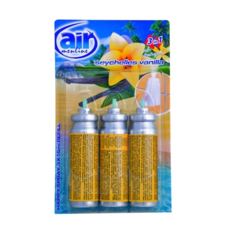 Rezerve Odorizant Spray AIR Seychelles Vanilla, 15 ml, 3 Buc/Set