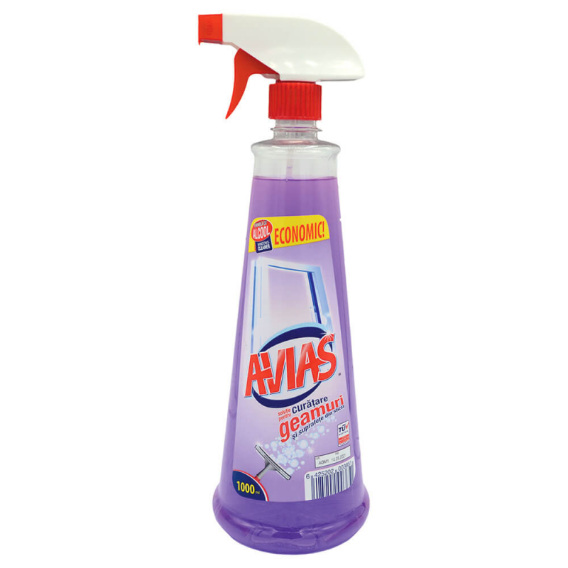 Solutie Spray Geamuri AVIAS, 750 ml, Mov