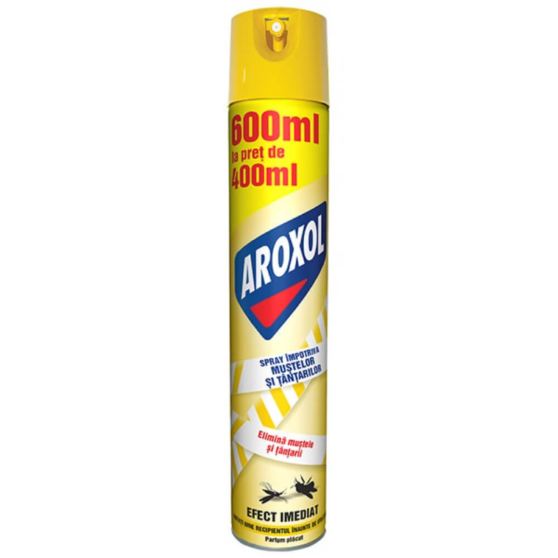  Insecticid Spray Impotriva Mustelor si Tantarilor, Aroxol, 600 ml 