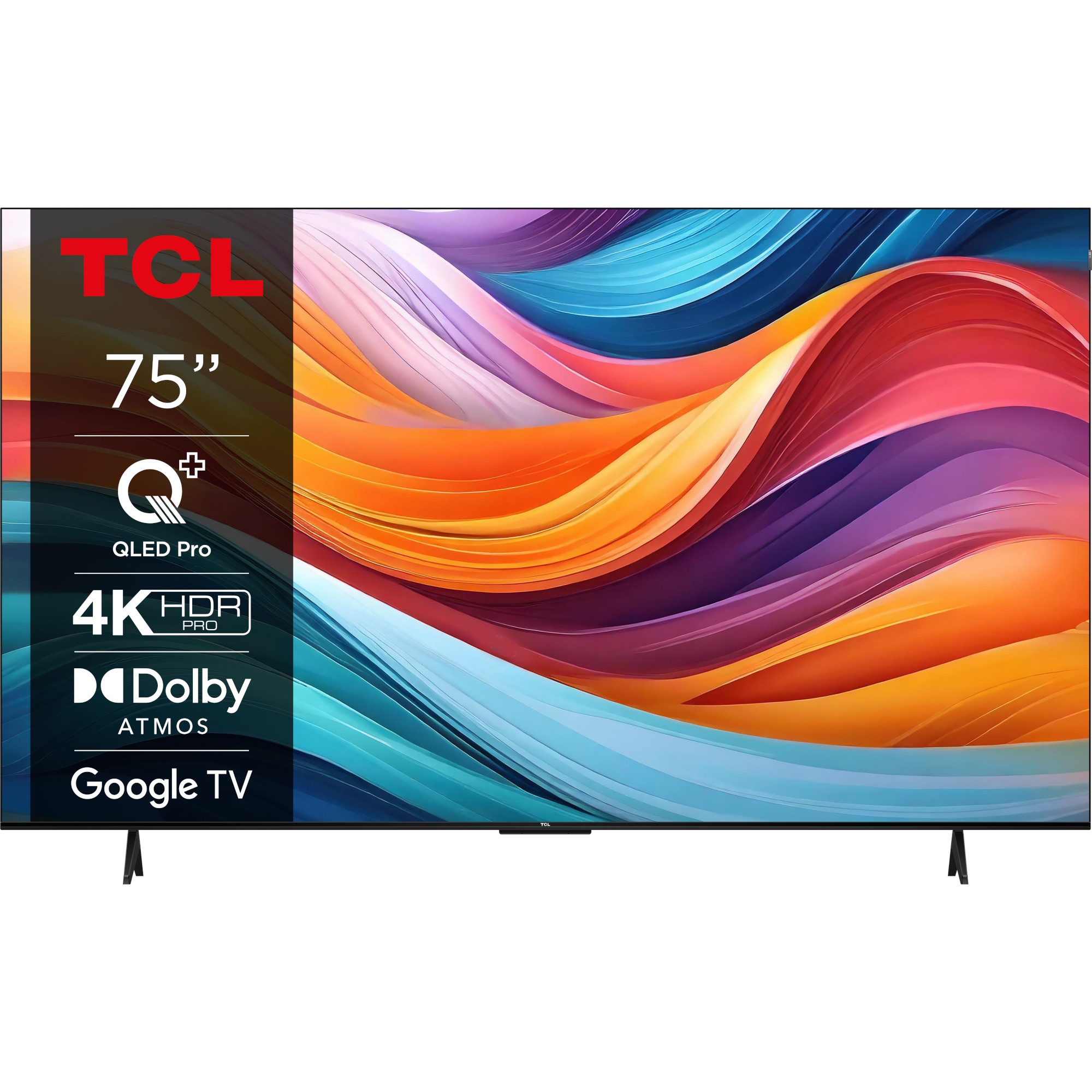 Televizor Smart QLED TCL 75T7B, 190 cm, Ultra HD 4K, Clasa F