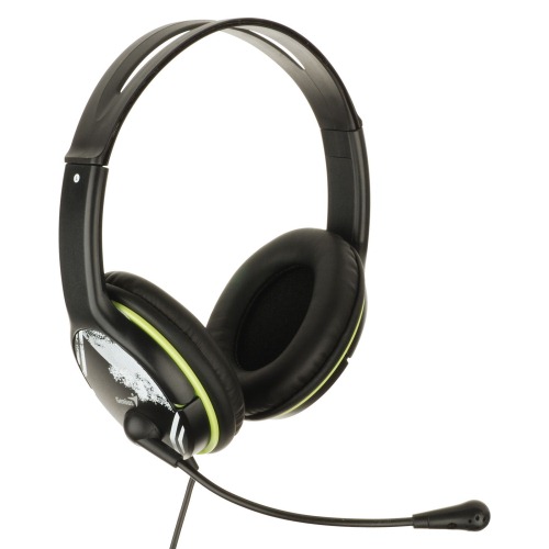 Casti PC Over-Ear cu microfon Genius HS-400A, Negru/Verde