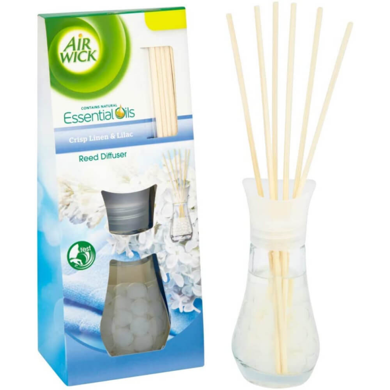 AIR WICK Betisoare Parfumate Reed Diffuser, Cool Linen, Cantitate 25 ml, Parfum Floral