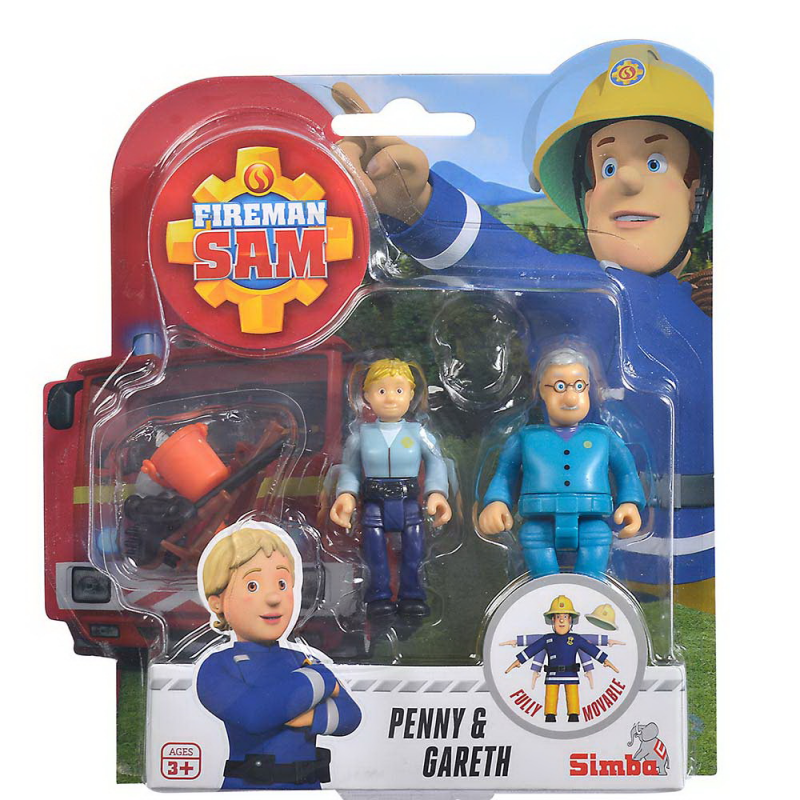 Pompierul Sam - Set Figurine Penny si Gareth, 7.5 cm