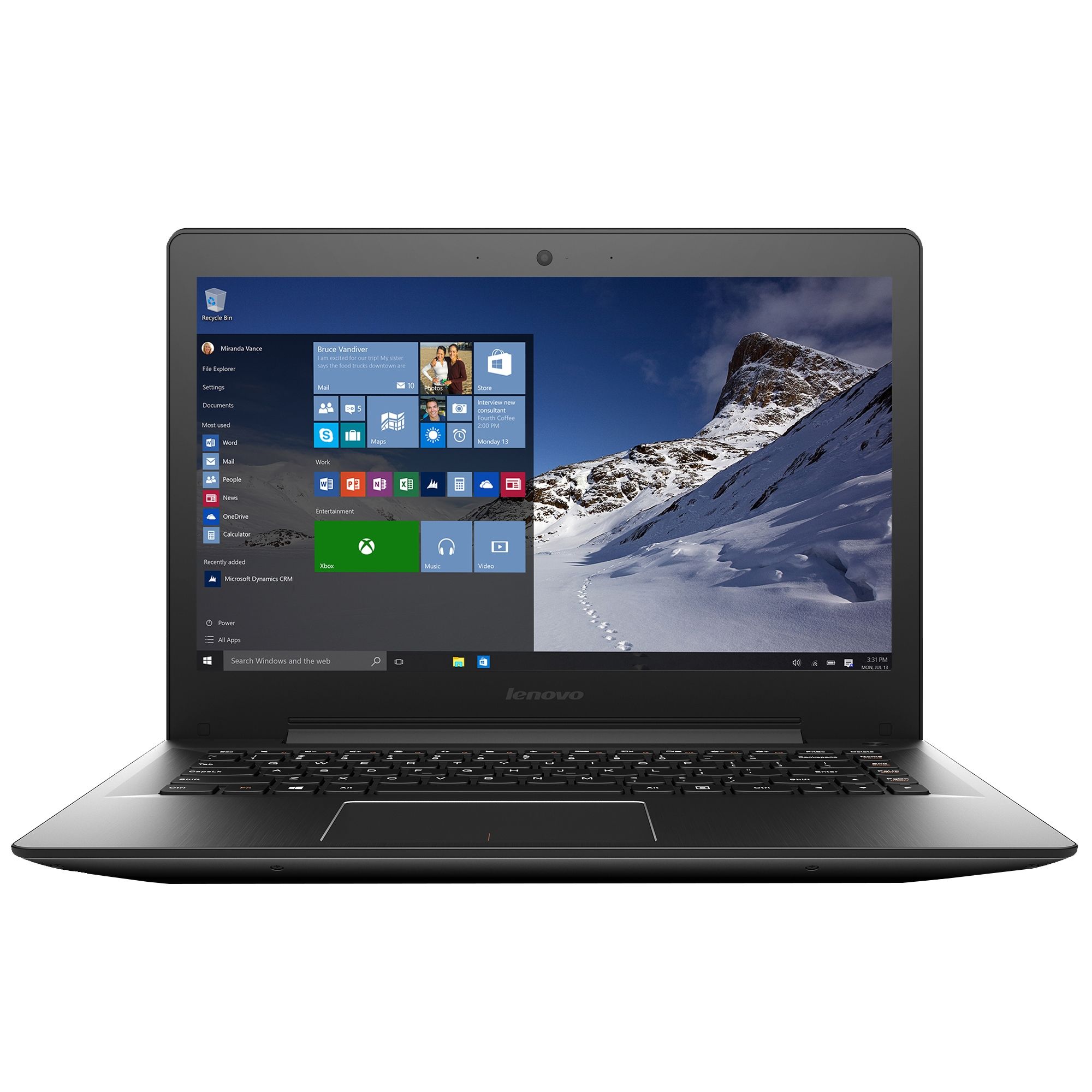  Laptop Lenovo IdeaPad U41-70, Intel Core i5-5200U, 4GB DDR3, SSHD 1TB + 8 GB, nVidia GeForce GT 920M 2GB, Windows 10 