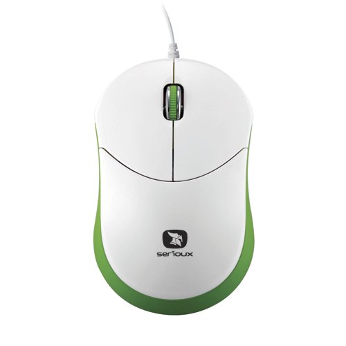  Mouse US wired Serioux Rainbow 680 Verde 