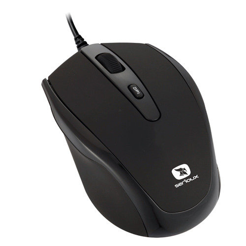  Mouse USB wired Serioux Pastel 3300 Negru 