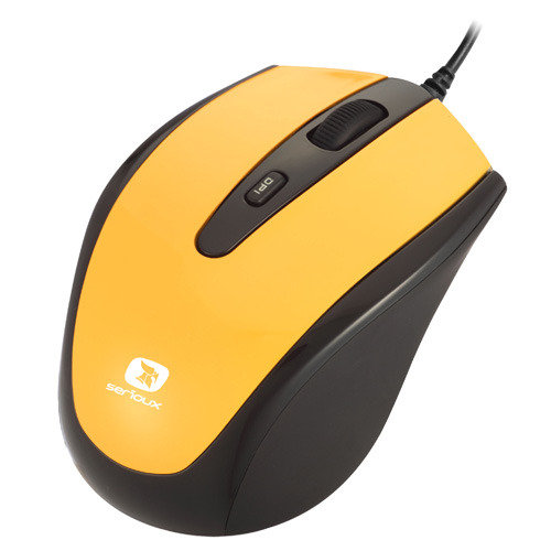Mouse USB wired Serioux Pastel 3300 Galben
