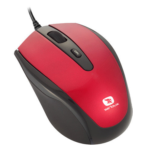 Mouse USB wired Serioux Pastel 3300 Rosu
