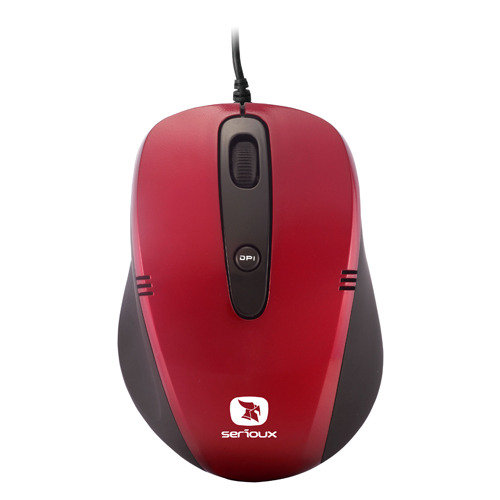  Mouse USB wired Serioux Cruzer 170 Rosu 