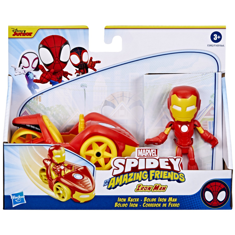 Spidey prietenii extraordinari - Set vehicul si figurina Iron Man