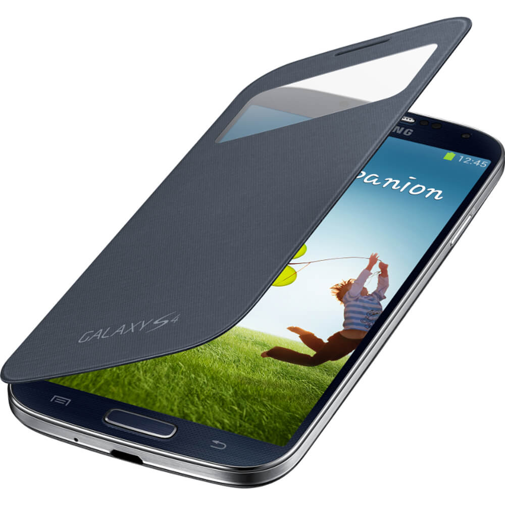  Husa Samsung S-View EF-CI950BBEGWW pentru Galaxy S4 i9505, Negru 