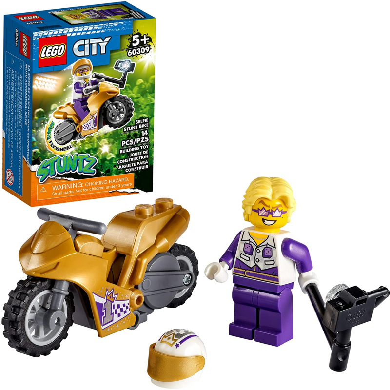 LEGO City - Motocicleta de cascadorie pentru selfie 60309
