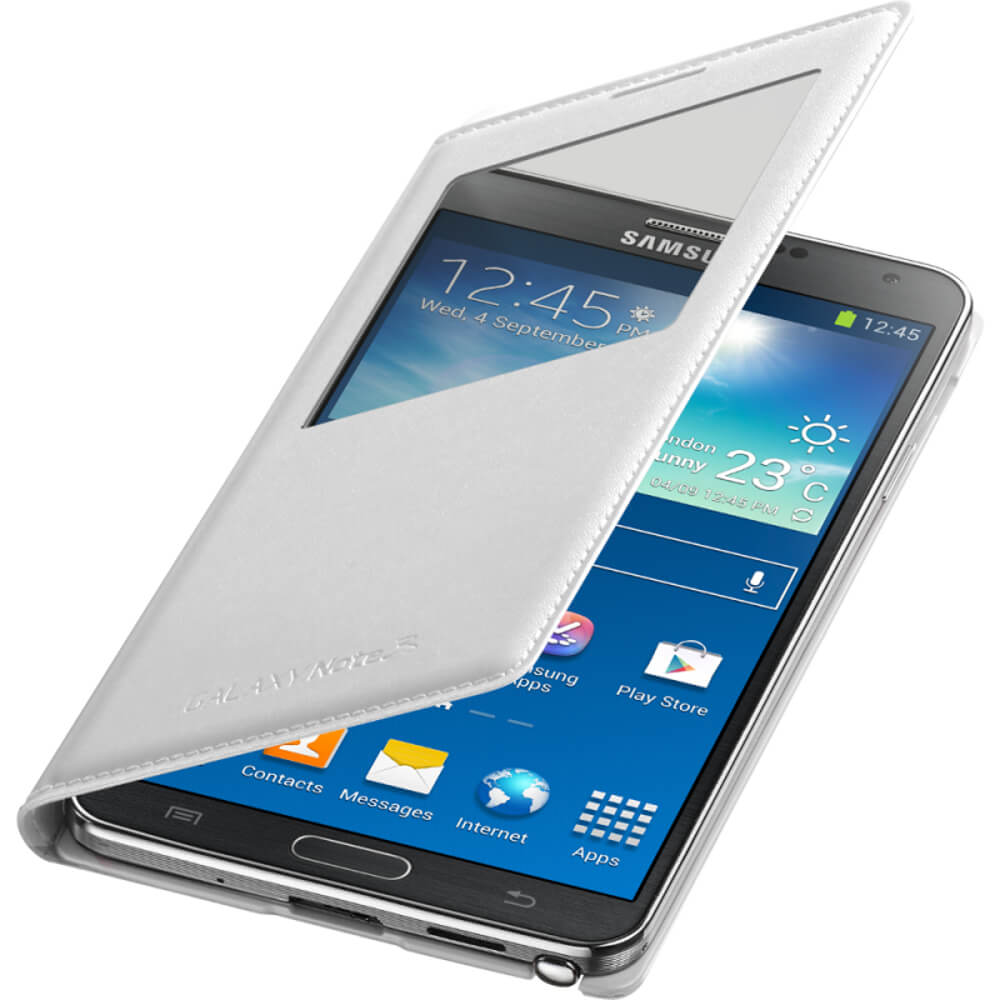  Husa Flip S-View Samsung pentru Galaxy Note 3, Alb 
