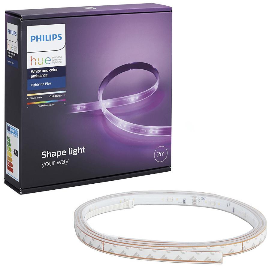  Banda LED inteligenta Philips Hue LightStrip Plus 7190155PH, Wi-Fi, Lumina RGB, 2 m 