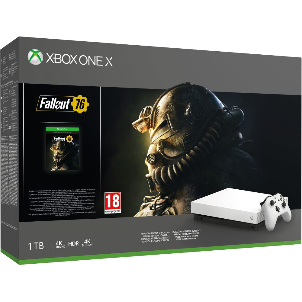  Consola Microsoft Xbox One X, 1TB, Alb + Fallout 76 