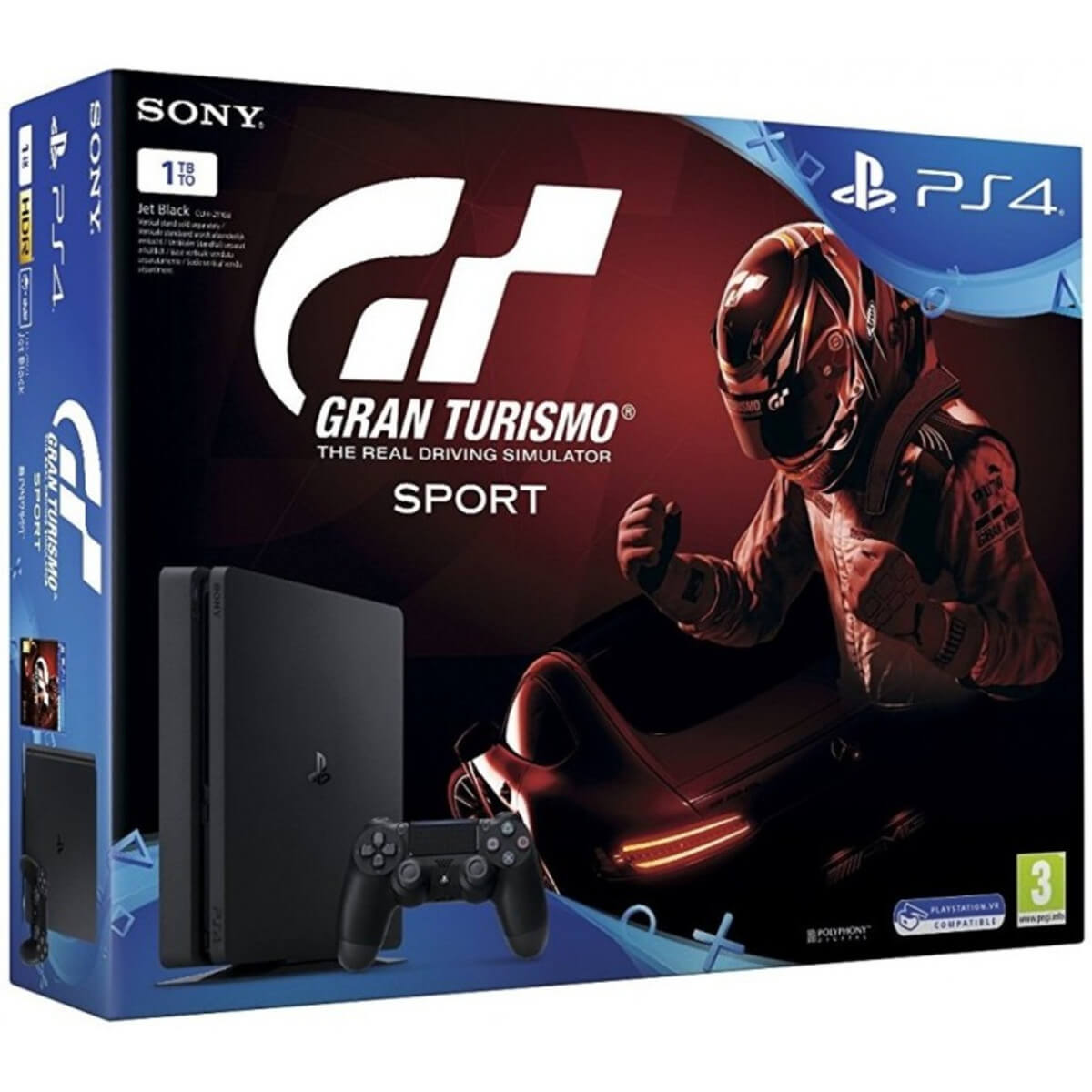 Consola Sony PS4 Slim (PlayStation 4), 1TB + Gran Turismo Sport