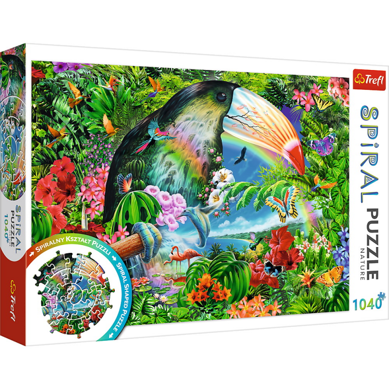  Puzzle Trefl Spiral - Animale Tropicale, 1040 piese 