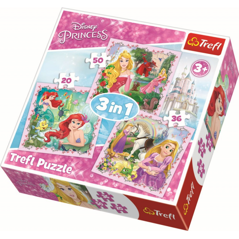 Puzzle Trefl 3 in 1 - Printese Disney