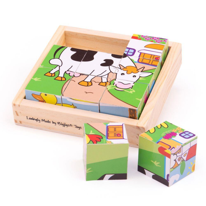Puzzle cubic - animale domestice, 9 piese