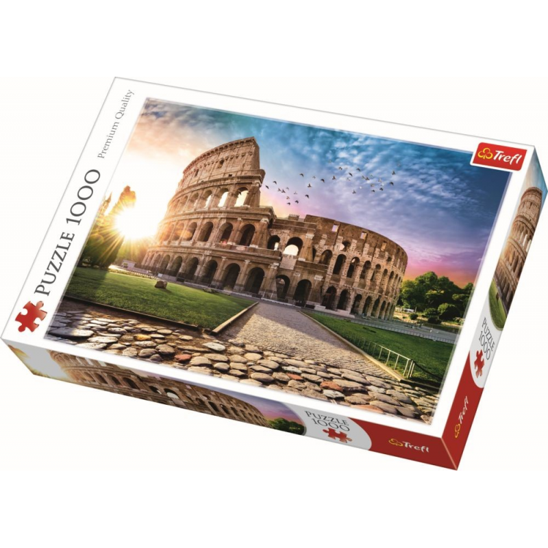 Puzzle Trefl - Colosseum luminat de soare, 1000 piese