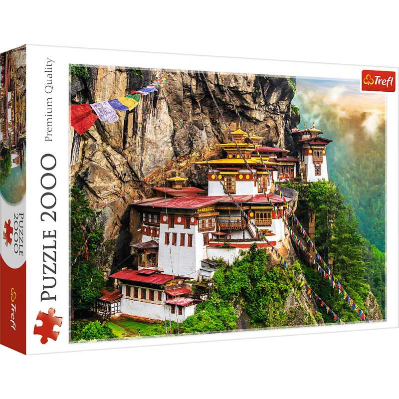 Puzzle Trefl 2000 piese, Cuibul Tigrului Bhutan