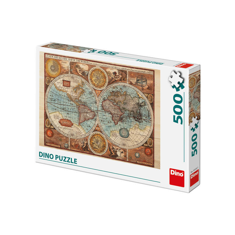  Puzzle - Harta lumii din 1626 (500 piese) 
