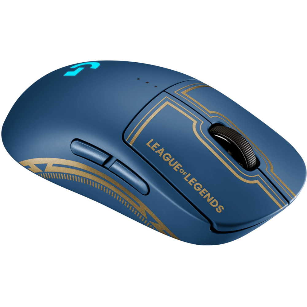 Mouse gaming wireless Logitech League of Legends, Senzor Hero 25K DPI, Albastru