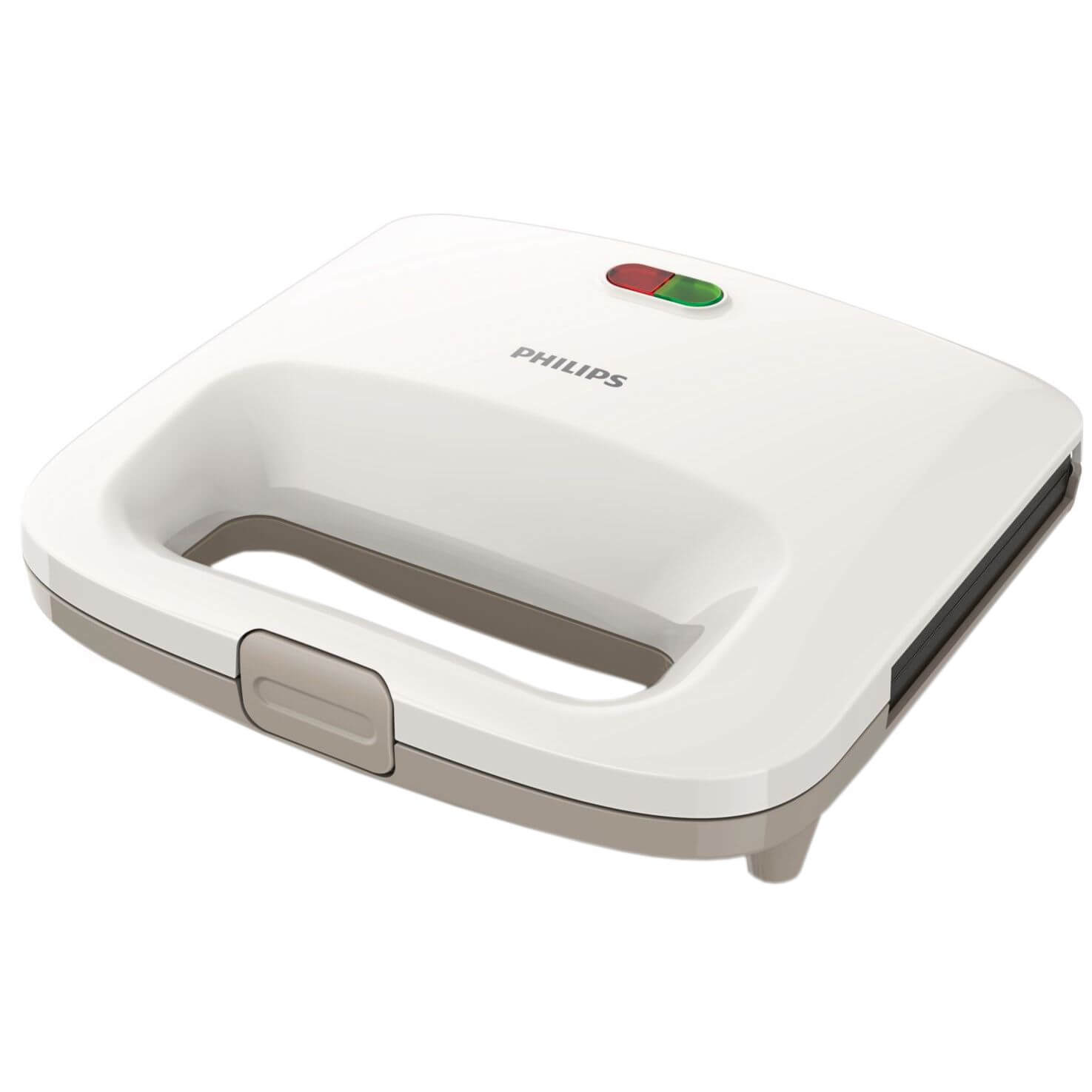 Sandwich-maker Philips Daily Collection HD2395/00, 820 W, Alb/Bej