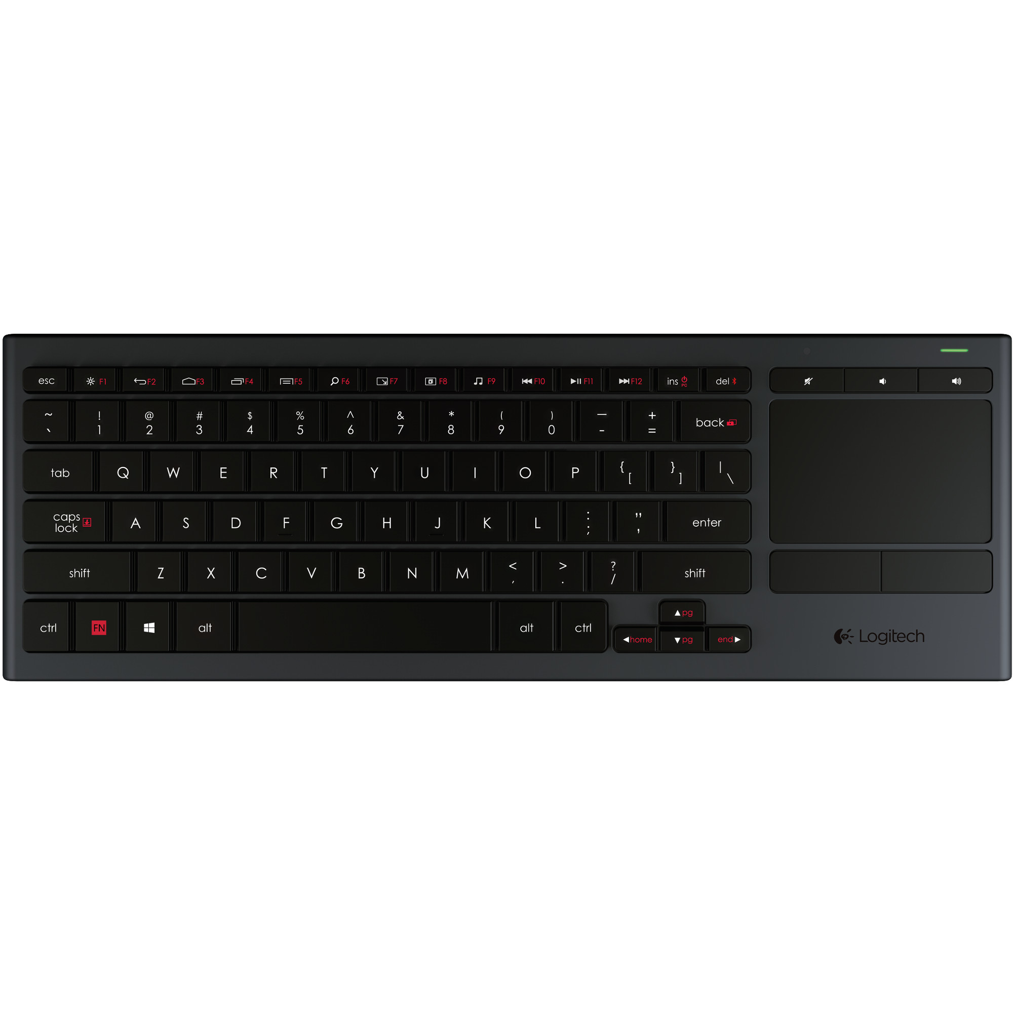  Tastatura Logitech Illuminated Living-Room K830, Wireless, USB, Negru 