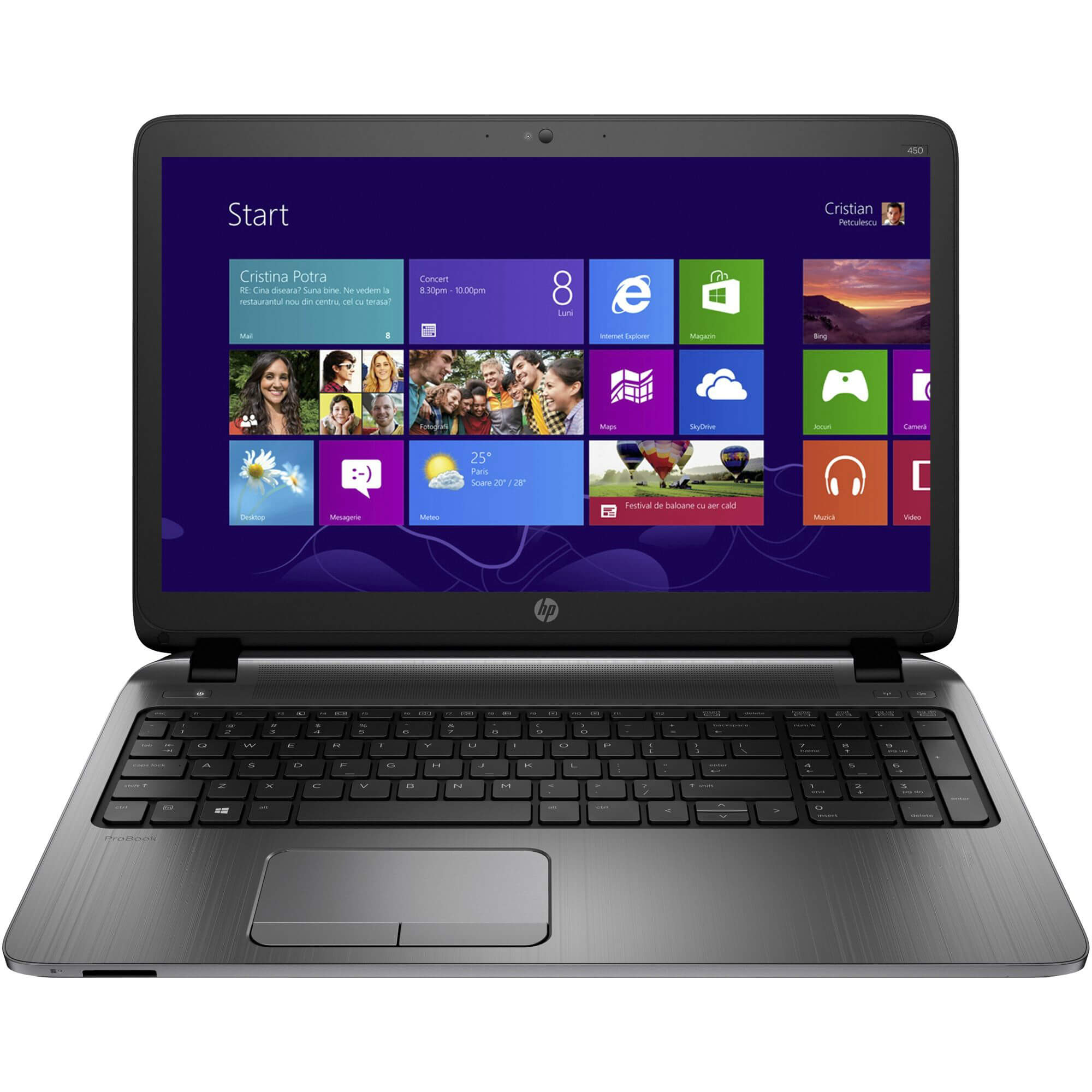  Laptop HP ProBook 450 G2, Intel Core i5-5200U, 4GB DDR3, HDD 750GB, AMD Radeon R5 M255 2GB, Windows 8.1 