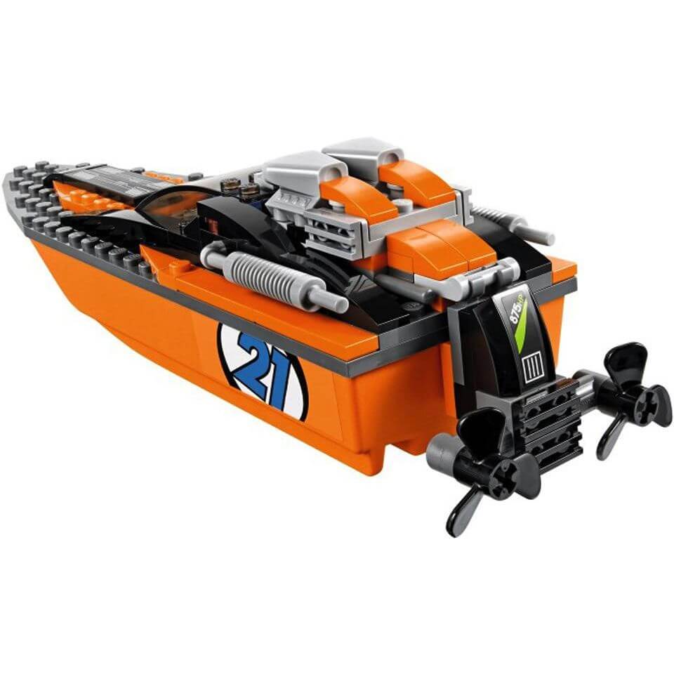  Set de constructie LEGO City 4x4 with Powerboat 