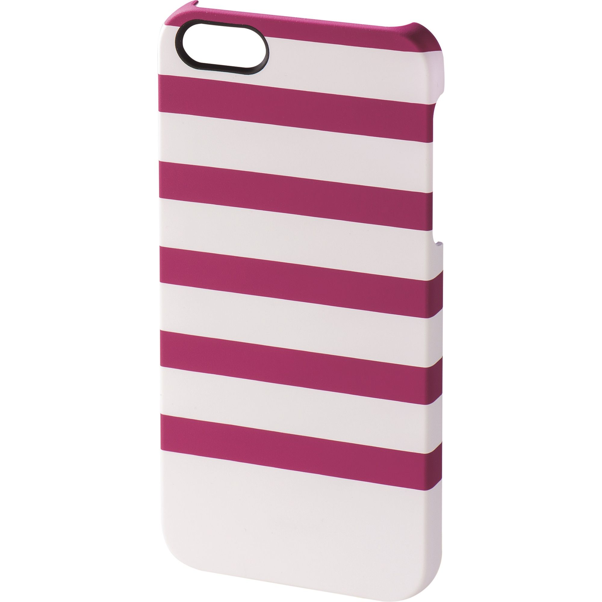 Carcasa de protectie Hama Stripes pentru iPhone 5/5S/SE, Magenta/Alb