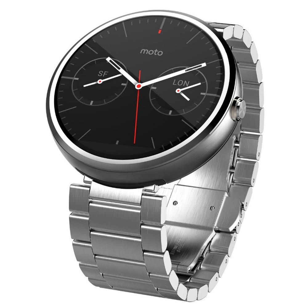  Smartwatch Motorola Moto 360, Bratara metalica, Argintiu 
