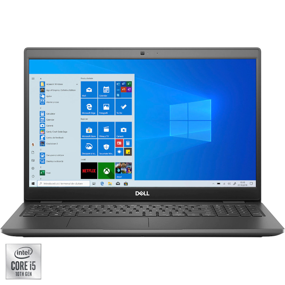 Laptop Dell Latitude 3510, Intel&#174; Core&trade; i5-10210U, 8GB DDR4, SSD 256GB, Intel&#174; UHD Graphics, Windows 10 Pro