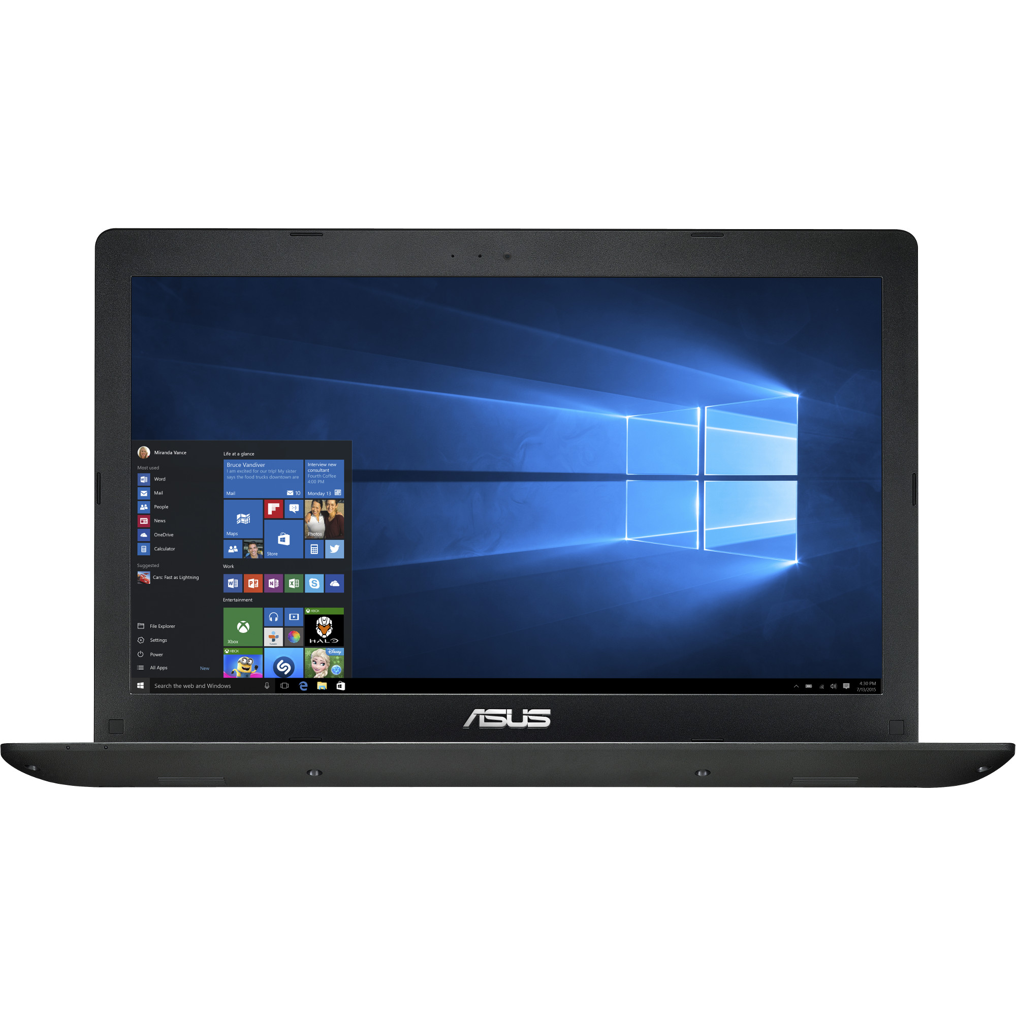  Laptop ASUS A553SA-XX049T, Intel Pentium N3700, 4GB DDR3, HDD 500GB, Intel HD Graphics, Windows 10 